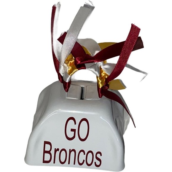 Go Broncos NFL Football Team Cow Bell Fan Handmade - Picture 3 of 8